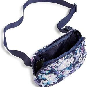 Vera Bradley Featherweight Small Belt Bag Crossbody in Artist's Garden Purple